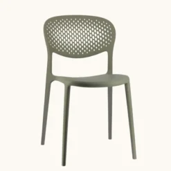 Abby Connubia® Chaise de jardin empilable en polypropylène recyclé avec dossier microperforé> Chaise De Jardin
