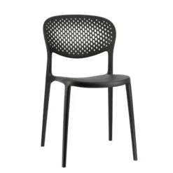 Abby Connubia® Chaise empilable en polypropylène recyclé avec dossier microperforé><noscript><img width=