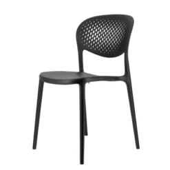 Abby Connubia® Chaise empilable en polypropylène recyclé avec dossier microperforé><noscript><img width=