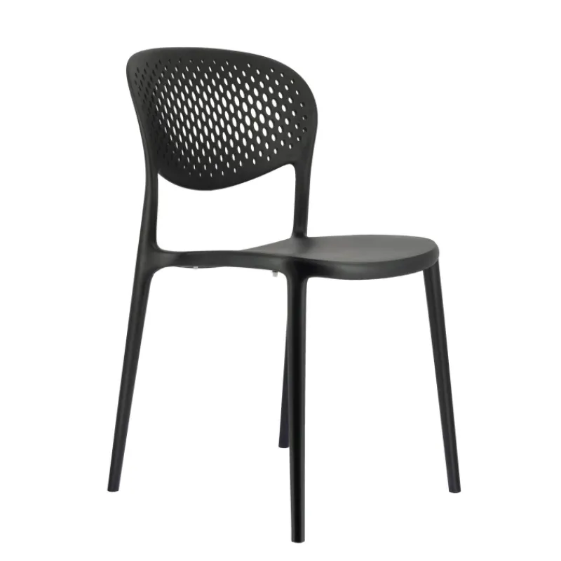 Abby Connubia® Chaise empilable en polypropylène recyclé avec dossier microperforé> Chaise De Cuisine|Chaise De Salle à Manger