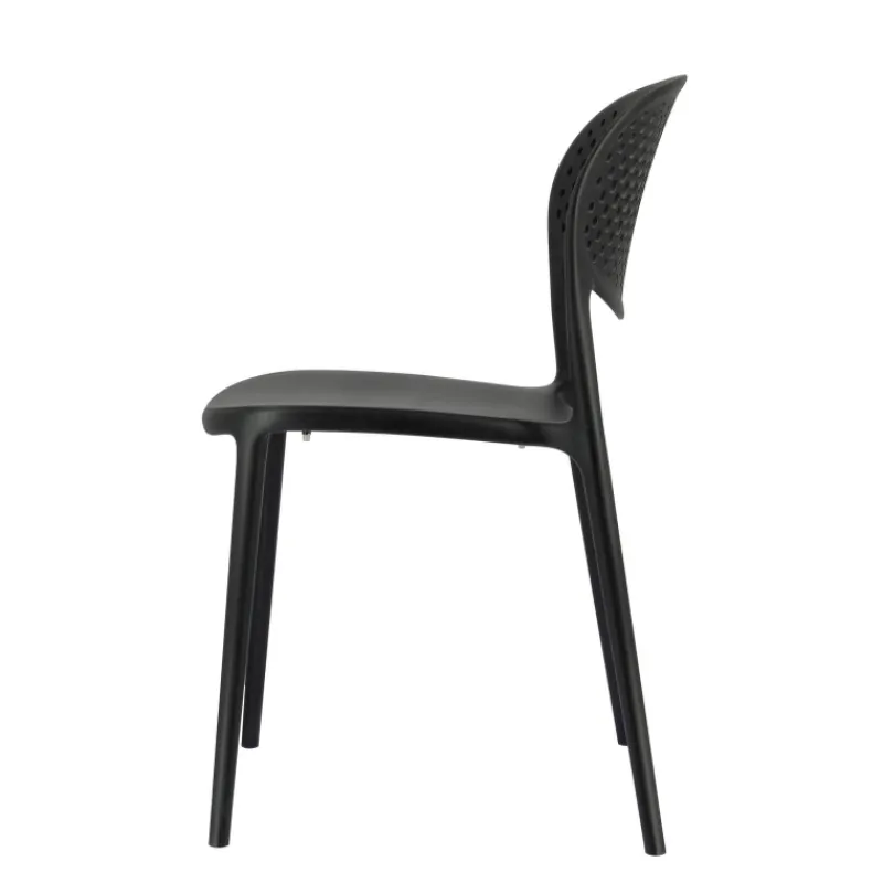 Abby Connubia® Chaise empilable en polypropylène recyclé avec dossier microperforé> Chaise De Cuisine|Chaise De Salle à Manger