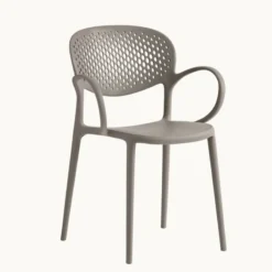 Abby Connubia® Fauteuil de jardin empilable en polypropylène recyclé avec dossier microperforé> Chaise De Jardin|Fauteuil De Jardin
