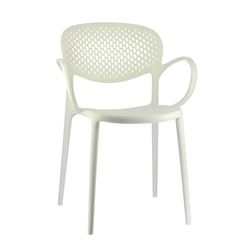 Abby Connubia® Fauteuil de jardin empilable en polypropylène recyclé avec dossier microperforé> Chaise De Jardin|Fauteuil De Jardin