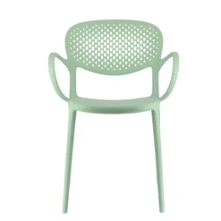 Abby Connubia® Fauteuil de jardin empilable en polypropylène recyclé avec dossier microperforé><noscript><img width=