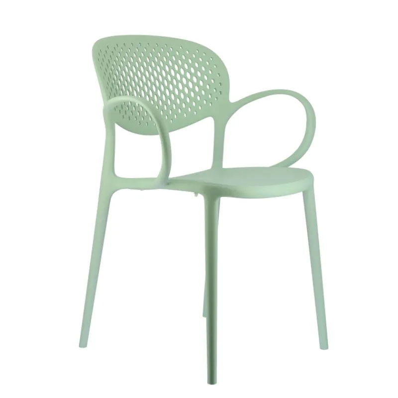 Abby Connubia® Fauteuil de jardin empilable en polypropylène recyclé avec dossier microperforé> Chaise De Jardin|Fauteuil De Jardin