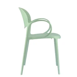 Abby Connubia® Fauteuil de jardin empilable en polypropylène recyclé avec dossier microperforé><noscript><img width=