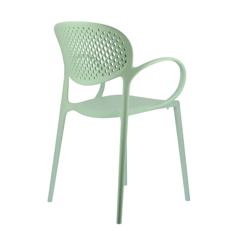 Abby Connubia® Fauteuil de jardin empilable en polypropylène recyclé avec dossier microperforé> Chaise De Jardin|Fauteuil De Jardin