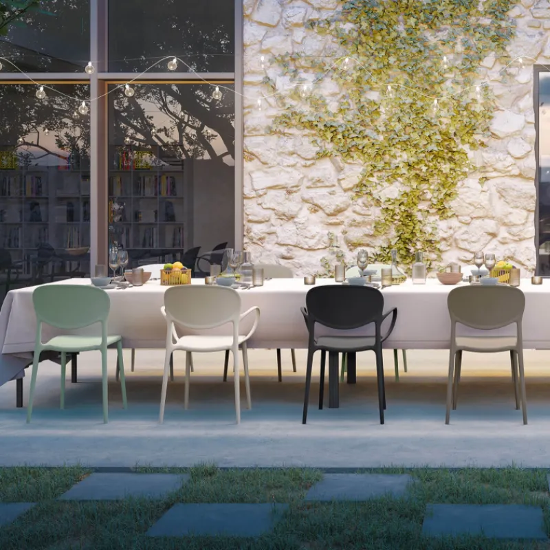 Abby Connubia® Fauteuil de jardin empilable en polypropylène recyclé> Fauteuil De Jardin