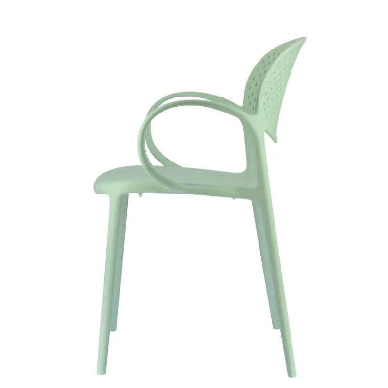 Abby Connubia® Fauteuil empilable en polypropylène recyclé avec dossier microperforé> Chaise De Cuisine|Chaise De Salle à Manger