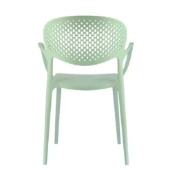 Abby Connubia® Fauteuil empilable en polypropylène recyclé avec dossier microperforé><noscript><img width=