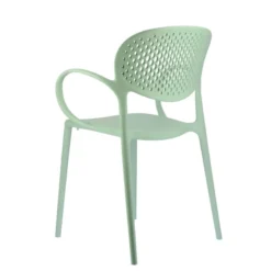 Abby Connubia® Fauteuil empilable en polypropylène recyclé avec dossier microperforé><noscript><img width=