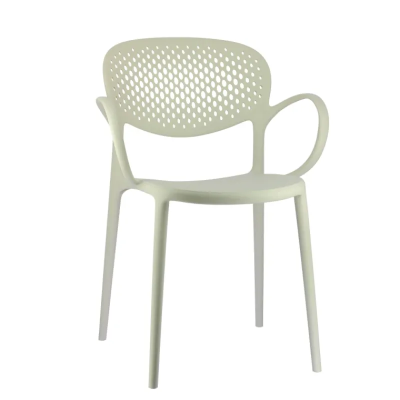 Abby Connubia® Fauteuil empilable en polypropylène recyclé avec dossier microperforé> Chaise De Cuisine|Chaise De Salle à Manger