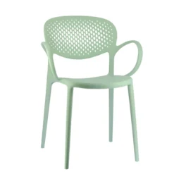 Abby Connubia® Fauteuil empilable en polypropylène recyclé avec dossier microperforé><noscript><img width=