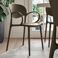 Abby Connubia® Fauteuil italien empilable en polypropylène recyclé> Chaise De Cuisine|Chaise De Salle à Manger