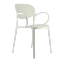 Abby Connubia® Fauteuil italien empilable en polypropylène recyclé><noscript><img width=