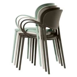 Abby Connubia® Fauteuil italien empilable en polypropylène recyclé><noscript><img width=
