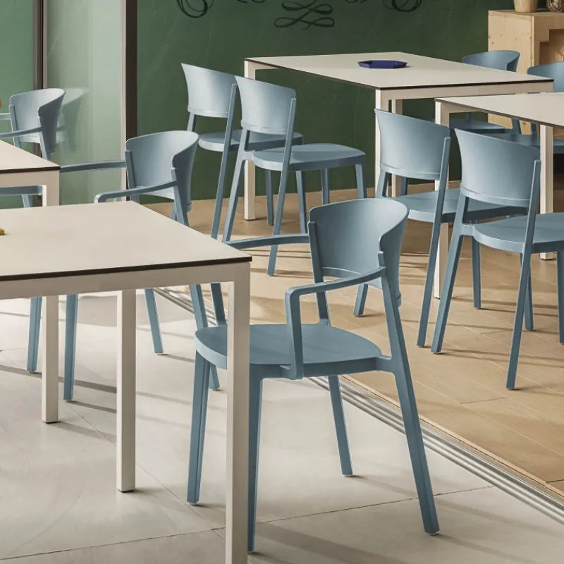 Abuela B Chaise avec accoudoirs empilable en technopolymère> Chaise De Cuisine|Chaise De Salle à Manger