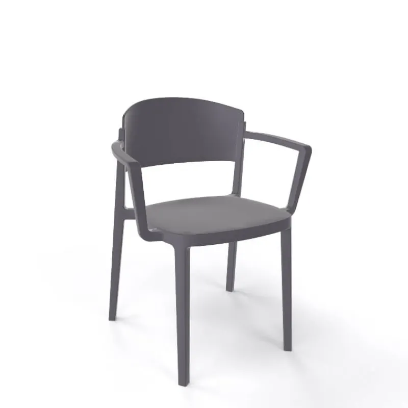 Abuela B Chaise avec accoudoirs empilable en technopolymère> Chaise De Cuisine|Chaise De Salle à Manger