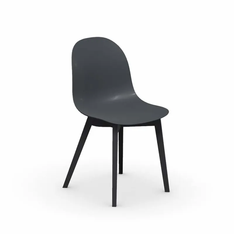 1665 Academy Connubia© Chaise scandinave en polypropylène et bois> Chaise Salon|Chaise De Cuisine
