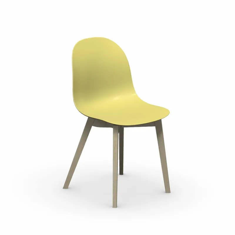 1665 Academy Connubia© Chaise scandinave en polypropylène et bois> Chaise Salon|Chaise De Cuisine