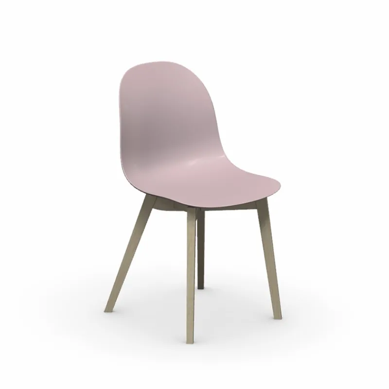 1665 Academy Connubia© Chaise scandinave en polypropylène et bois> Chaise Salon|Chaise De Cuisine