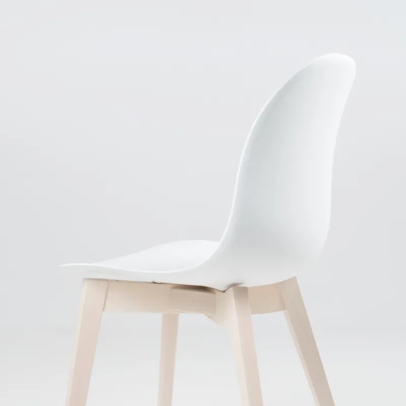 1665 Academy Connubia© Chaise scandinave en polypropylène et bois> Chaise Salon|Chaise De Cuisine