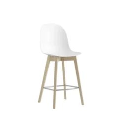 1672 Academy Connubia© Tabouret scandinave en polypropylène et bois> Tabouret Snack (assise +/- 65 Cm)|Tabouret De Bar (assise +/- 80 Cm)
