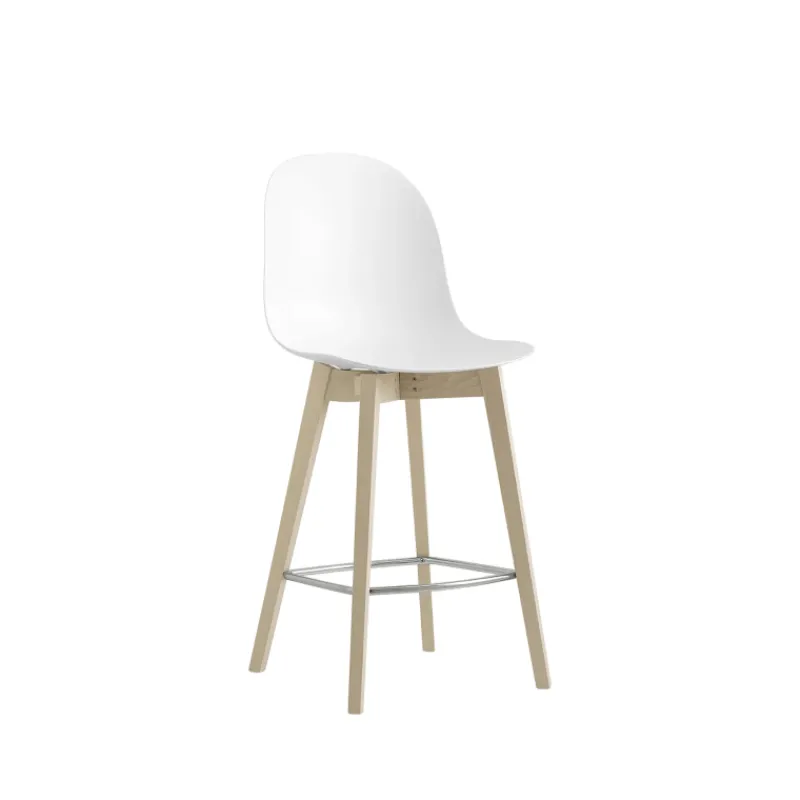 1672 Academy Connubia© Tabouret scandinave en polypropylène et bois> Tabouret Snack (assise +/- 65 Cm)|Tabouret De Bar (assise +/- 80 Cm)