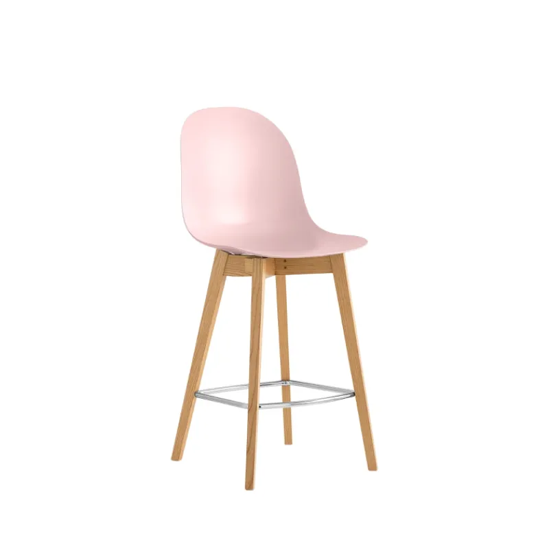 1672 Academy Connubia© Tabouret scandinave en polypropylène et bois> Tabouret Snack (assise +/- 65 Cm)|Tabouret De Bar (assise +/- 80 Cm)
