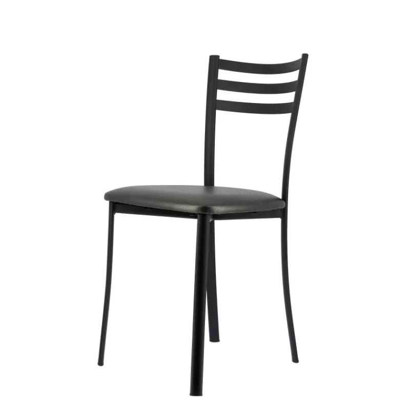 Ace 1320 Chaise de cuisine en métal avec assise en simili rembourrée> Chaise De Cuisine