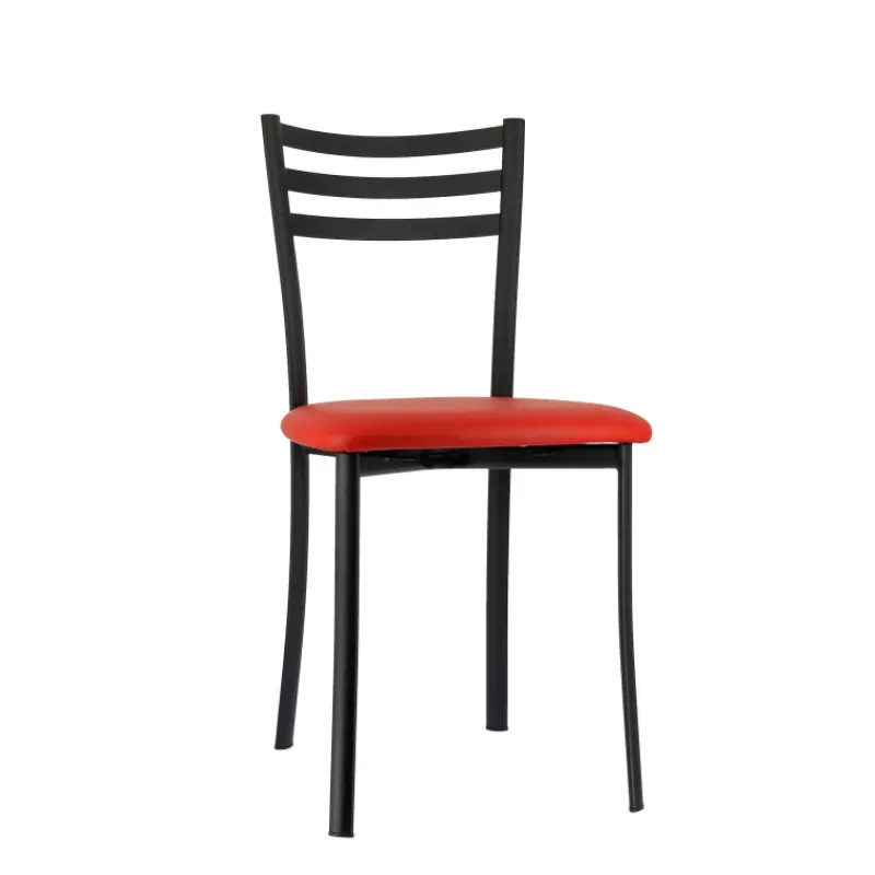 Ace 1320 Chaise de cuisine en métal avec assise en simili rembourrée> Chaise De Cuisine