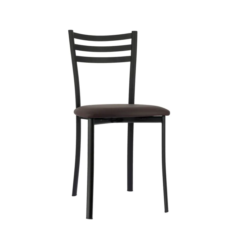Ace 1320 Chaise de cuisine en métal avec assise en simili rembourrée> Chaise De Cuisine