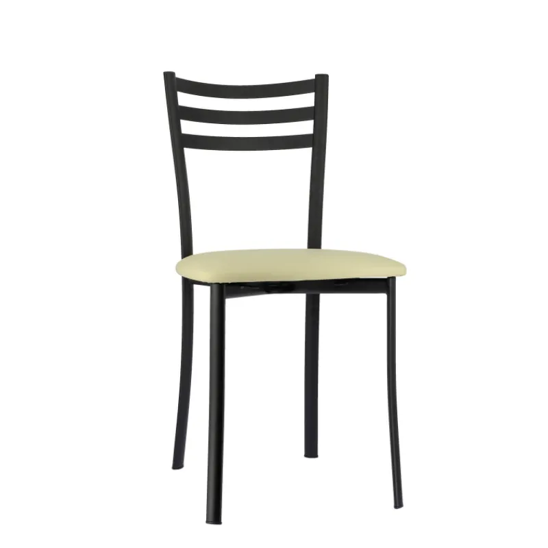 Ace 1320 Chaise de cuisine en métal avec assise en simili rembourrée> Chaise De Cuisine