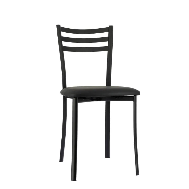 Ace 1320 Chaise de cuisine en métal avec assise en simili rembourrée> Chaise De Cuisine