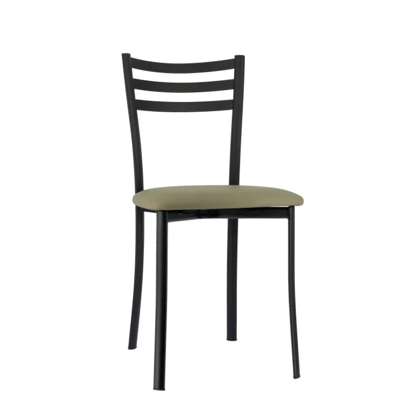 Ace 1320 Chaise de cuisine en métal avec assise en simili rembourrée> Chaise De Cuisine