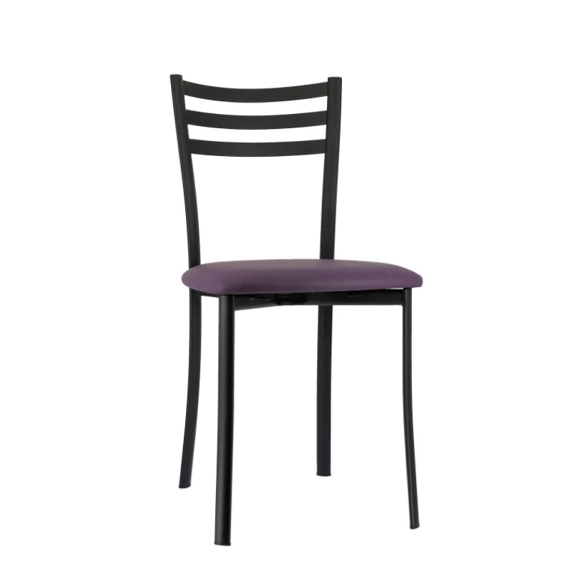 Ace 1320 Chaise de cuisine en métal avec assise en simili rembourrée> Chaise De Cuisine