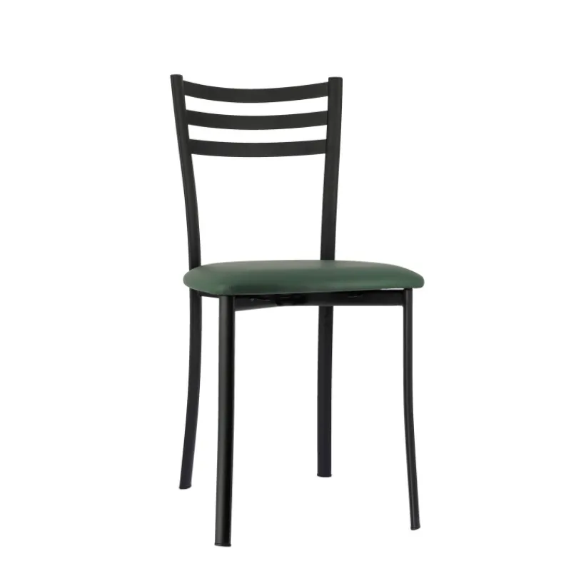 Ace 1320 Chaise de cuisine en métal avec assise en simili rembourrée> Chaise De Cuisine