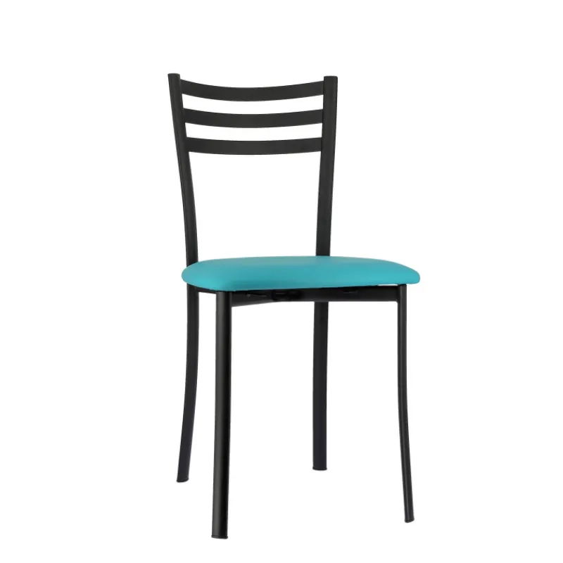 Ace 1320 Chaise de cuisine en métal avec assise en simili rembourrée> Chaise De Cuisine