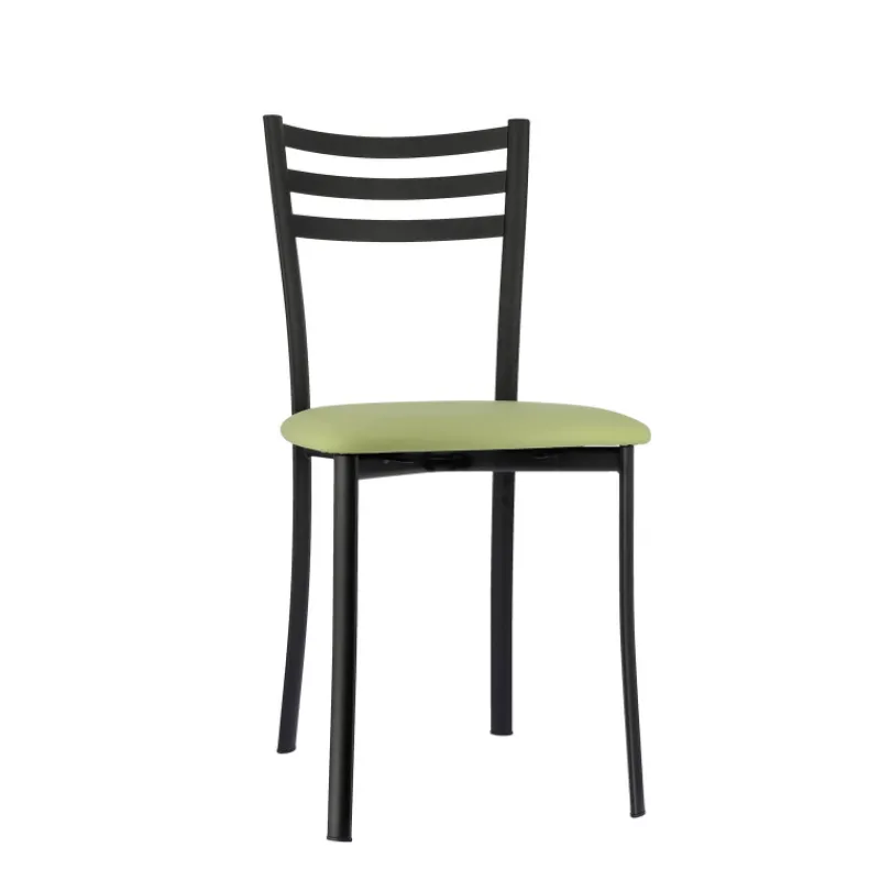 Ace 1320 Chaise de cuisine en métal avec assise en simili rembourrée> Chaise De Cuisine