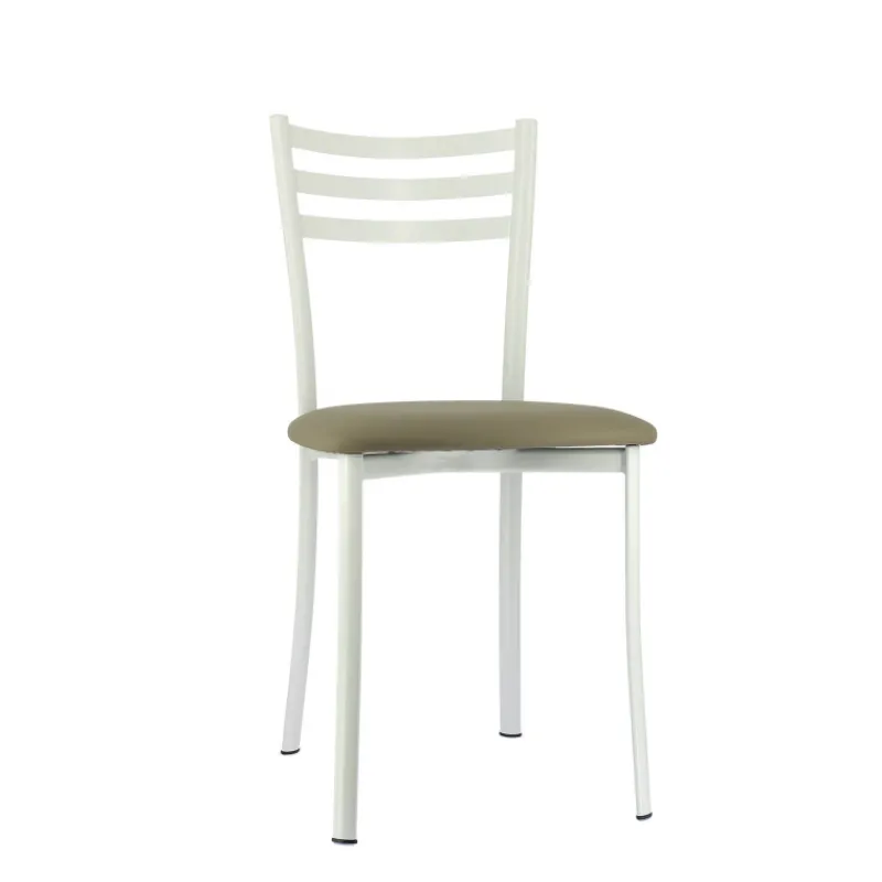 Ace 1320 Chaise de cuisine en métal avec assise en simili rembourrée> Chaise De Cuisine