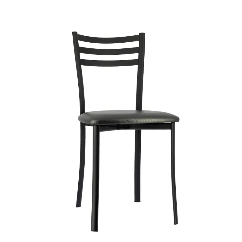 Ace 1320 Chaise de cuisine en métal avec assise en simili rembourrée> Chaise De Cuisine