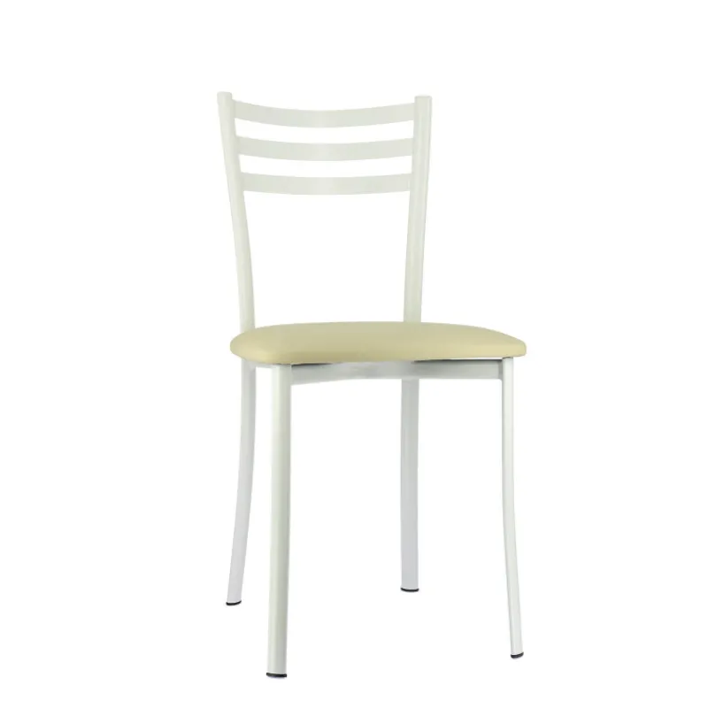 Ace 1320 Chaise de cuisine en métal avec assise en simili rembourrée> Chaise De Cuisine