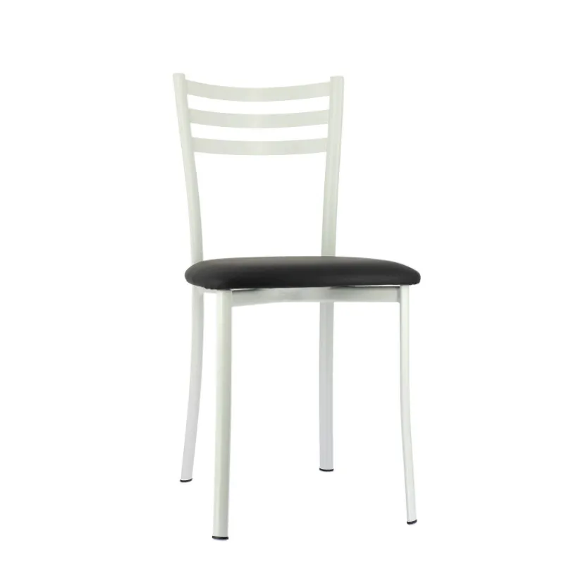 Ace 1320 Chaise de cuisine en métal avec assise en simili rembourrée> Chaise De Cuisine