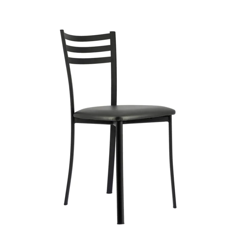 Ace 1320 Chaise de cuisine en métal avec assise en simili rembourrée> Chaise De Cuisine