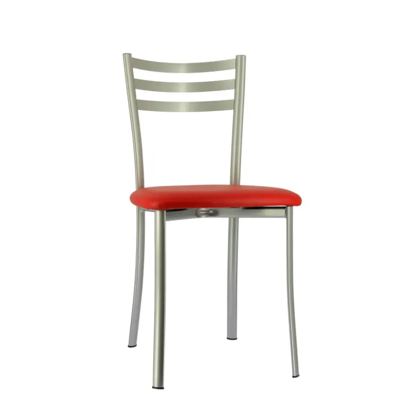 Ace 1320 Chaise de cuisine en métal avec assise en simili rembourrée> Chaise De Cuisine