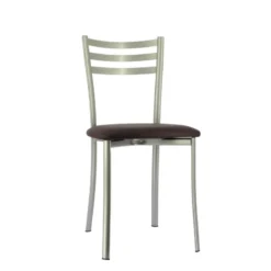 Ace 1320 Chaise de cuisine en métal avec assise en simili rembourrée><noscript><img width=