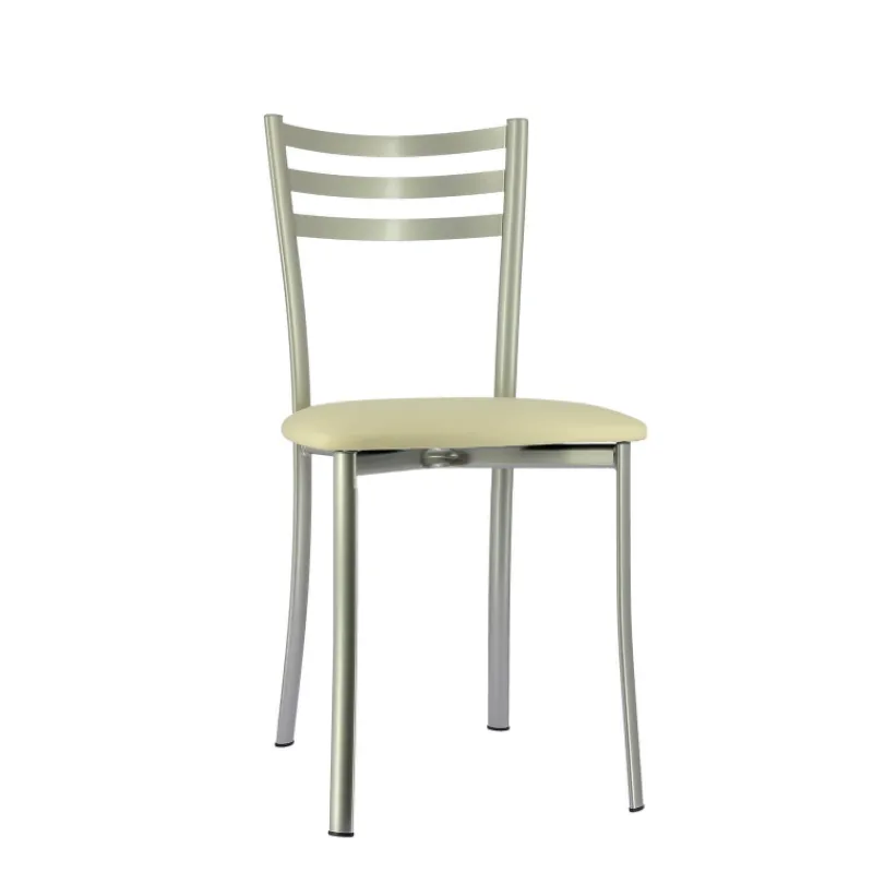 Ace 1320 Chaise de cuisine en métal avec assise en simili rembourrée> Chaise De Cuisine