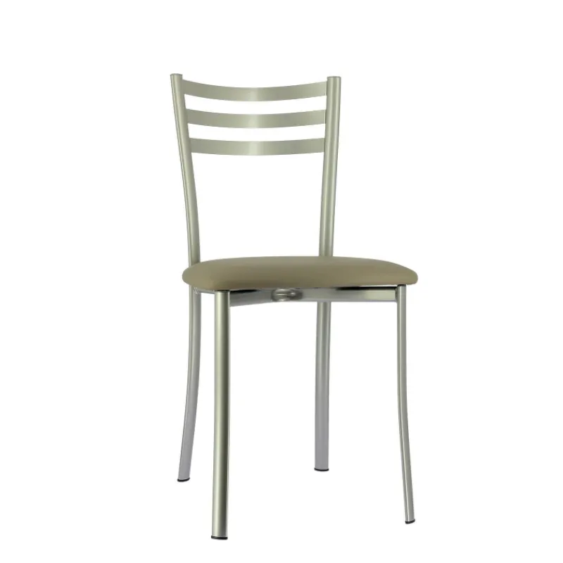 Ace 1320 Chaise de cuisine en métal avec assise en simili rembourrée> Chaise De Cuisine