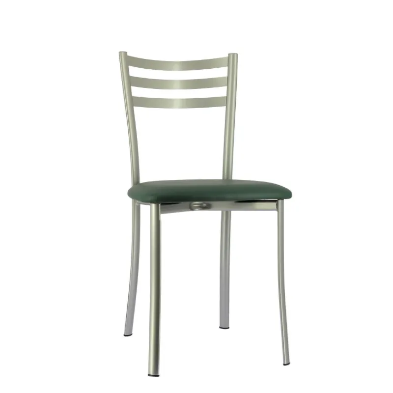 Ace 1320 Chaise de cuisine en métal avec assise en simili rembourrée> Chaise De Cuisine