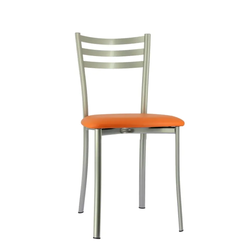 Ace 1320 Chaise de cuisine en métal avec assise en simili rembourrée> Chaise De Cuisine